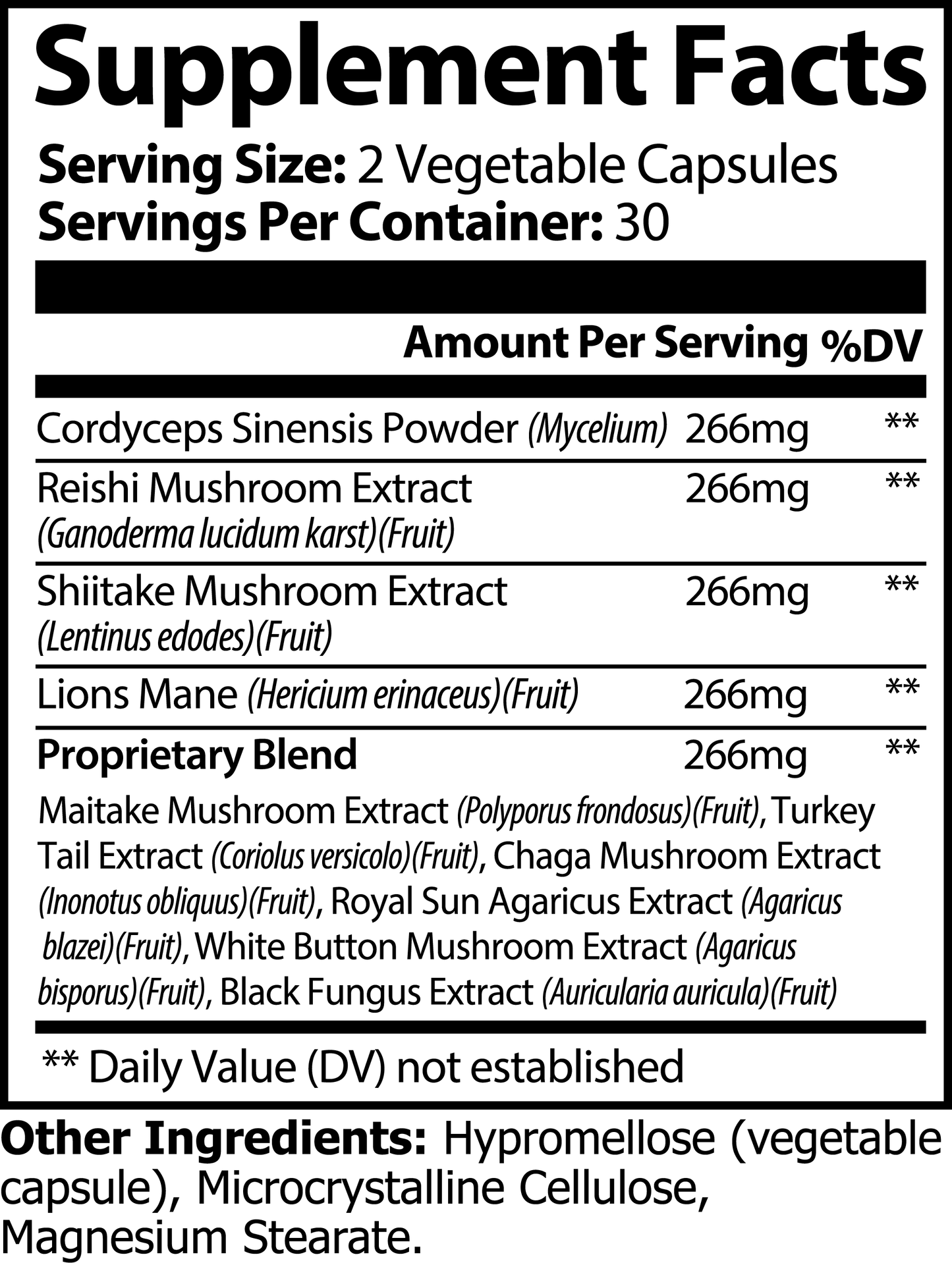 Neuroimmune Mushroom Matrix Top Ten